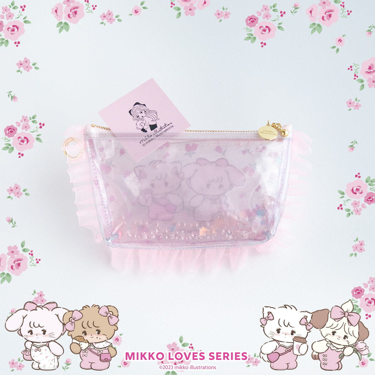 Cammy&Mousse Clear Pouch with Gusset (Size M)