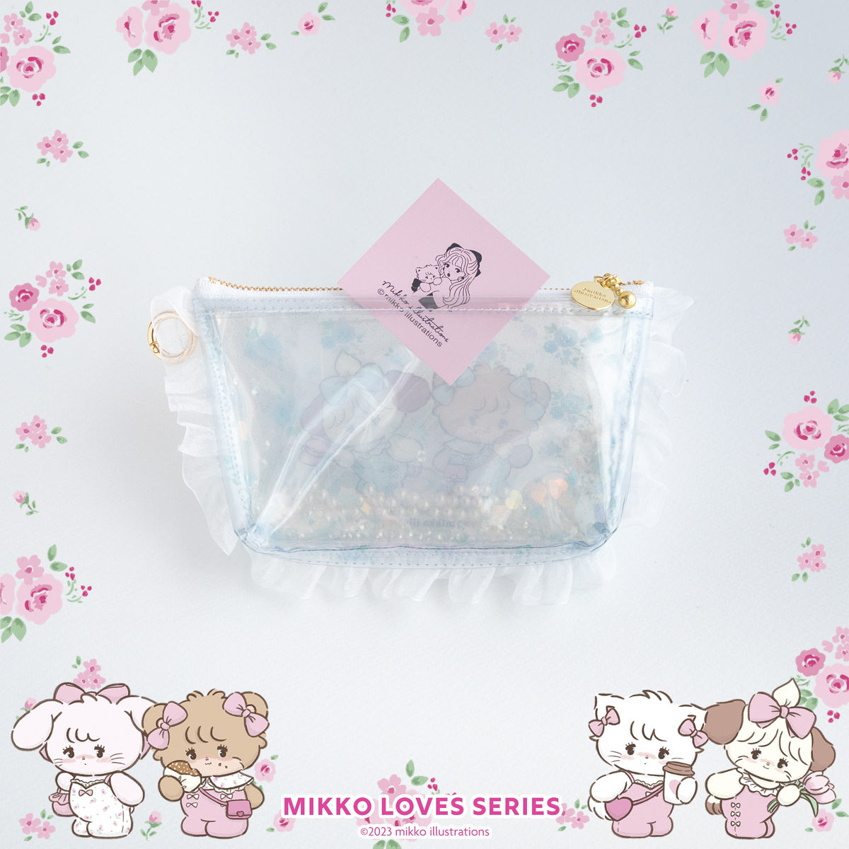 Latte&Souffle Clear Pouch with Gusset (Size M)