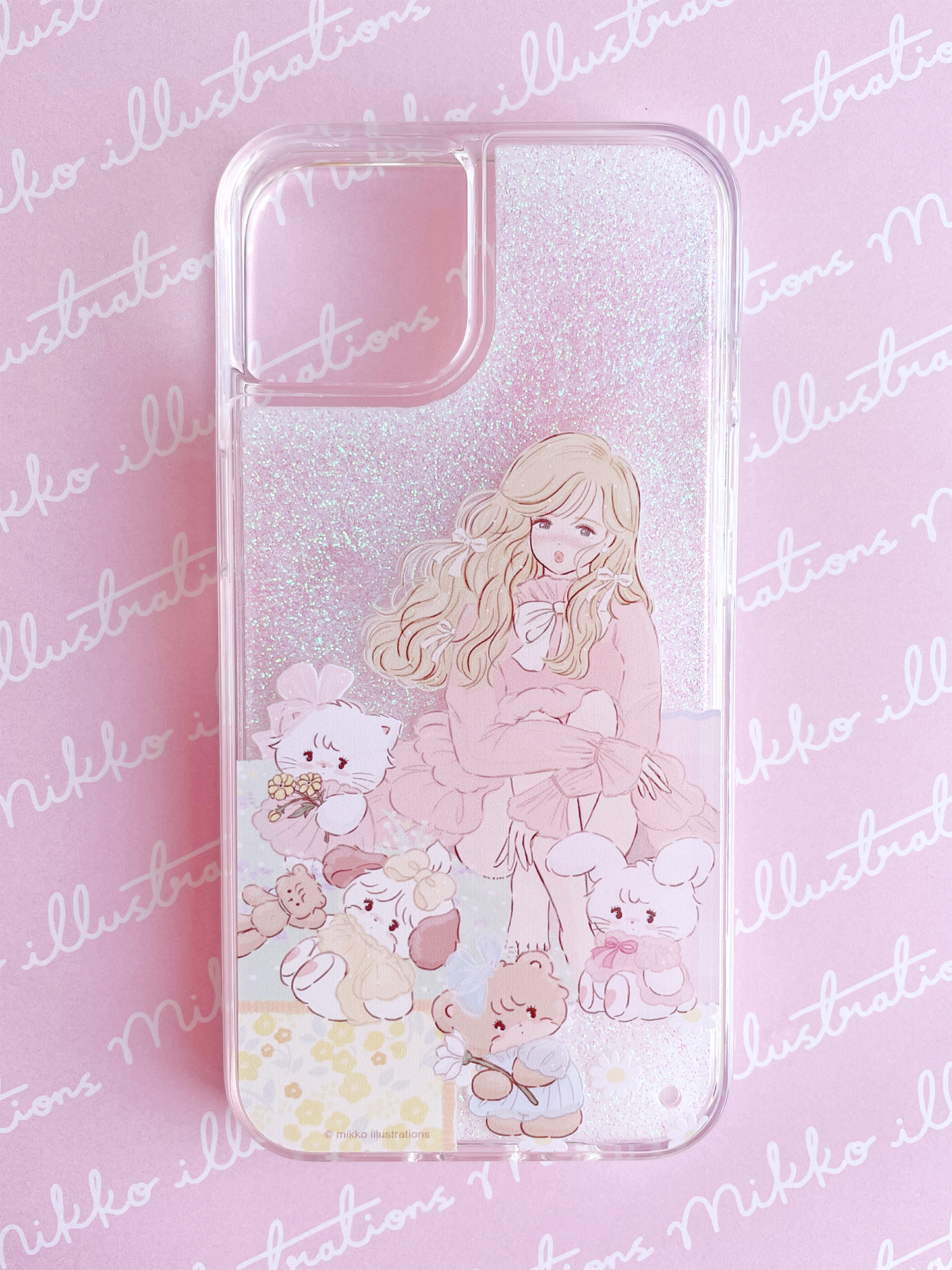 Glitter iPhone Case "flower breeze"