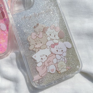 Glitter iPhone Case "Mousse and her friends are Always On Your Side"