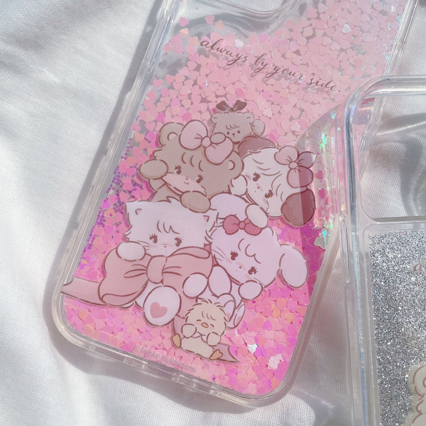Glitter iPhone Case "Mousse and her friends are Always On Your Side"
