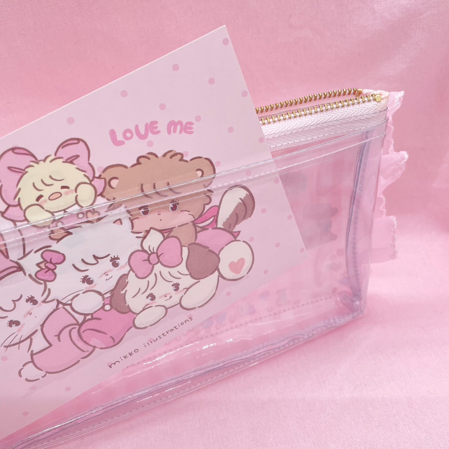 Characters Frilled Clear Pouch
