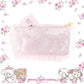 4 Characters Clear Pouch with Gusset (Size L・Color Pink)