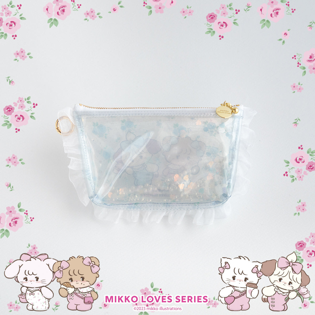 Latte&Souffle Clear Pouch with Gusset (Size M)