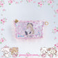 Girl Clear Pouch with Gusset (Size M・Color Black)