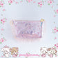 Girl Clear Pouch with Gusset (Size M・Color Black)