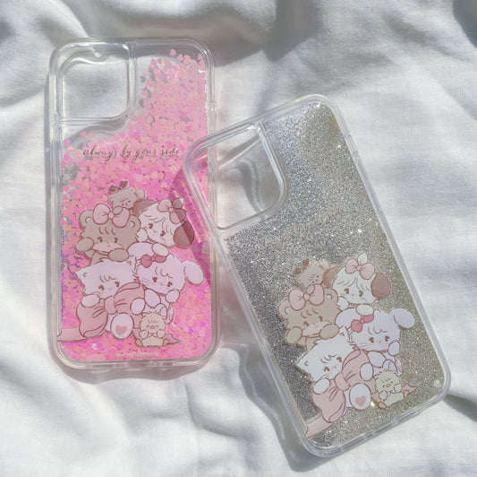 Glitter iPhone Case "Mousse and her friends are Always On Your Side"