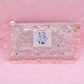 Lace Frilled Clear Pouch